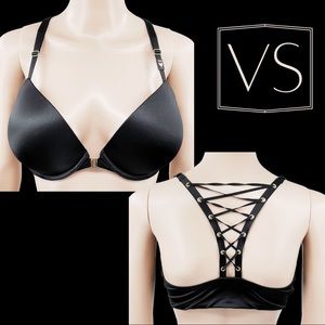 LIKE NEW Victoria's Secret Bra Very Sexy Push-Up Corset Strappy Racerback 36D